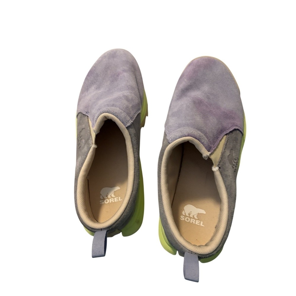 Sorel Kinetic Impact II Mule Purple Grey Lime Green Suede Sneakers NL5052-580 9